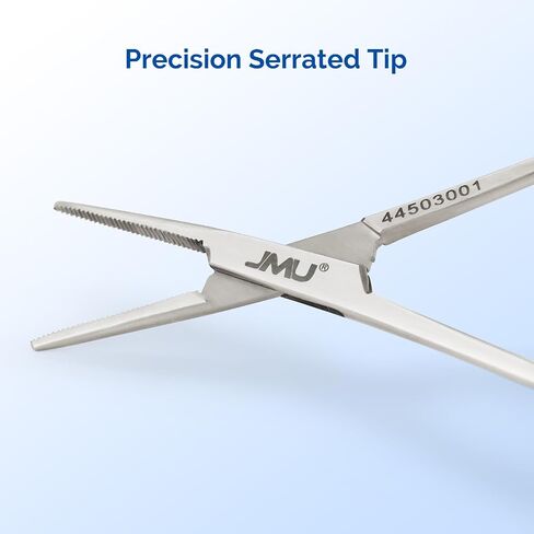 JMU Surgical Hemostatic Forceps 5" Straight, Stainless Steel Locking Tweezer Clamps, for Surgical, Dental and Craft Use in Kuwait