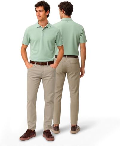 Cole Haan Zerogrand 5 Pocket Golf Pants for Men - Classic Fit Men’s Pants with Tech Mesh Pockets & Adaptive Stretch Waistband in Kuwait