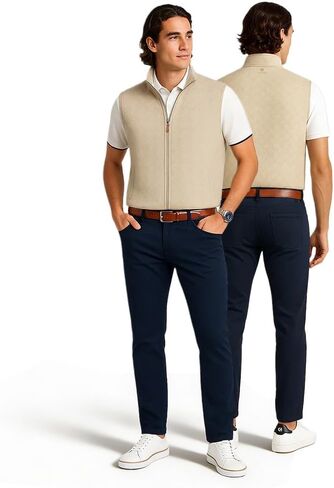 Cole Haan Zerogrand 5 Pocket Golf Pants for Men - Classic Fit Men’s Pants with Tech Mesh Pockets & Adaptive Stretch Waistband in Kuwait
