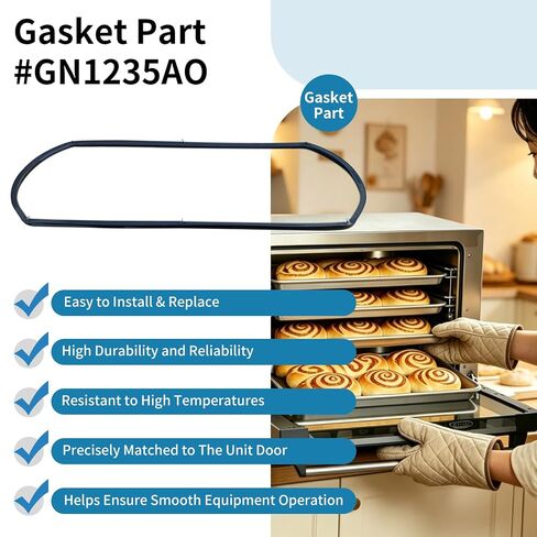 لاستبدال حشية الباب Cadco GN1235AO لـ OV-023 جزء إغلاق باب الفرن الحراري بنصف الحجم CADCGN1235AO لـ Xaf-023، GN1235A0 in Kuwait