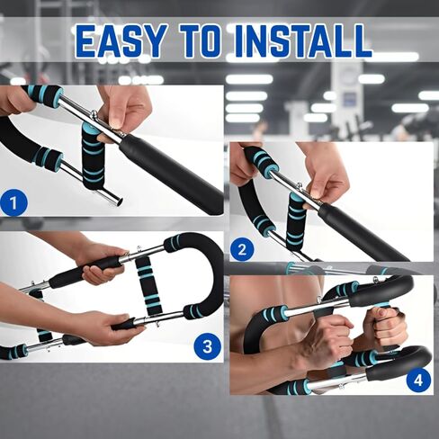 Livingstones Designs 5-in-1 Twister Arm Trainer مع حقيبة، زوج قفازات، زجاجة ومقبض يدوي، معدات تمرين الصدر قابلة للتعديل، مدرب الذراع للرجال، مدرب الصدر للرجال، تدريب عضلات الكتف in Kuwait
