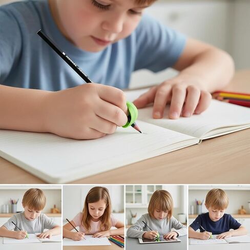6pcs قبضة قلم رصاص على شكل ضفدع ، ومساعدات في الكتابة المريحة للسيليكون الناعمة للمبتدئين والطلاب ، وأداة وضع قبضة صحيحة للاستخدام المدرسي والمنزل (أخضر) in Kuwait