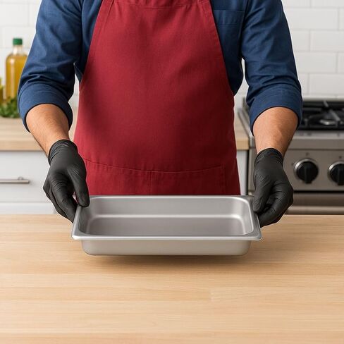 Soro Essentials- Half Size 1-1/4" Deep Stainless Steel Steam Table Pan 22 Gauge- Flat Edge Anti Jam Steam Pans Food Pan Commercial Food Pan for Hotel Party Buffet Catering Supplies in Kuwait
