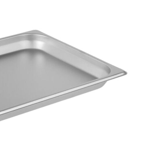 Soro Essentials- Half Size 1-1/4" Deep Stainless Steel Steam Table Pan 22 Gauge- Flat Edge Anti Jam Steam Pans Food Pan Commercial Food Pan for Hotel Party Buffet Catering Supplies in Kuwait