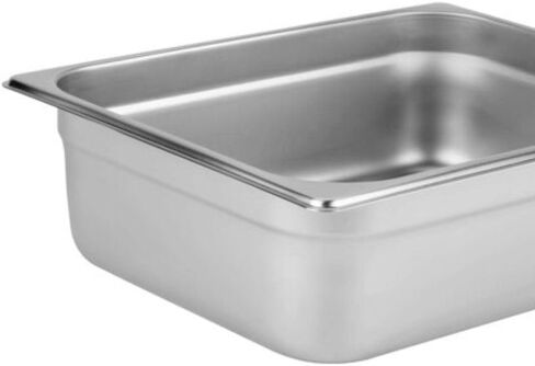 Soro Essentials- Half Size 4" Deep Stainless Steel Steam Table Pan 22 Gauge- Flat Edge Anti Jam Steam Pans Food Pan Commercial Food Pan for Hotel Party Buffet Catering Supplies in Kuwait