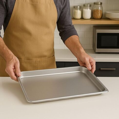 Soro Essentials- Full Size 1-1/4" Deep Stainless Steel Steam Table Pan 22 Gauge- Flat Edge Anti Jam Steam Pans Food Pan Commercial Food Pan for Hotel Party Buffet Catering Supplies in Kuwait