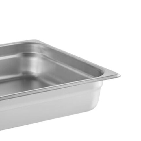 Soro Essentials- Half Size 2-1/2" Deep Stainless Steel Steam Table Pan 22 Gauge- Flat Edge Anti Jam Steam Pans Food Pan Commercial Food Pan for Hotel Party Buffet Catering Supplies in Kuwait