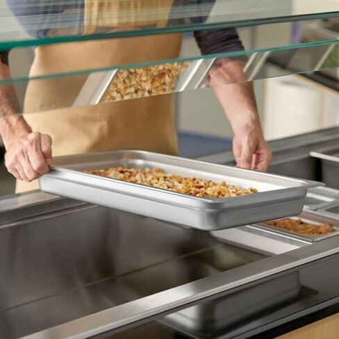Soro Essentials- Full Size 2-1/2" Deep Stainless Steel Steam Table Pan 22 Gauge- Flat Edge Anti Jam Steam Pans Food Pan Commercial Food Pan for Hotel Party Buffet Catering Supplies in Kuwait