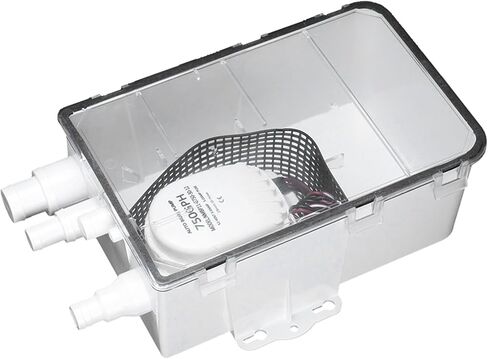 حوض Ymiko Sump للمراكب الشراعية. نظام مضخة دش 750GPH للقوارب والمركبات الترفيهية، صندوق تصريف متعدد المنافذ البحرية 12 فولت in Kuwait
