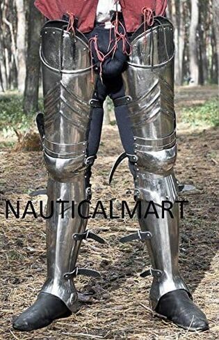Advanced Leg Armor, Complete Gothic Fluted Upper Leg,Knees and Greaves - Custom Listing Silver in Kuwait