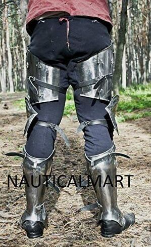 Advanced Leg Armor, Complete Gothic Fluted Upper Leg,Knees and Greaves - Custom Listing Silver in Kuwait