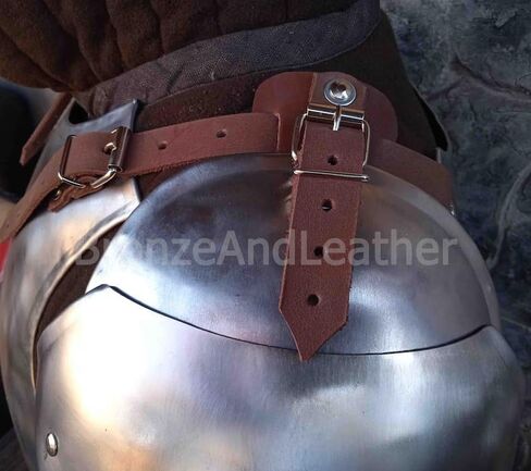 Chest Armor, Pair of Pauldrons Medieval Knight Breastplate Adult Costume for LARP Party Halloween Cosplay in Kuwait