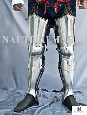 Combat Legs Armor Medieval Leg Guard Reenactment Costume - Halloween in Kuwait