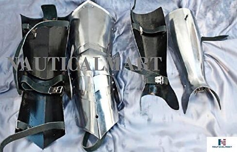 Combat Legs Armor Medieval Leg Guard Reenactment Costume - Halloween in Kuwait