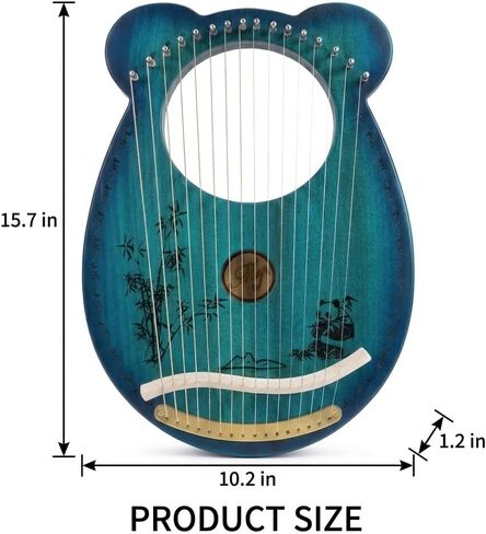 Lyre Harp، 16 سلسلة Arpa Instrumento Musical Panda Design Lap Harp Kit سلسلة أداة مع تحول وجع موالف حقيبة واللقطات in Kuwait