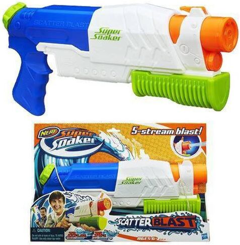 Nerf Super Soaker Scatter Blast Water Blaster, 5 Streams of Water, Pump Action, Kids Outdoor Water Toy, Gifts for 6 Year Old Boys & Girls in Saudi Arabia