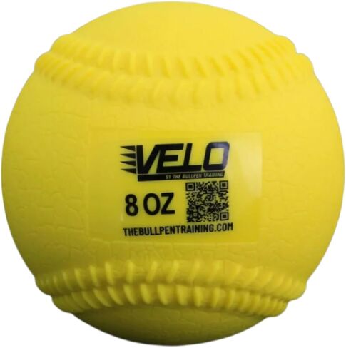 VELOball - كرة لينة بليومترية بوزن 8 أونصة - تحسين آليات الرمي وقوة الذراع وسرعتها - حجم التنظيم - أربطة وملمس مرتفع - تتضمن حقيبة حمل - من خلال تدريب Bullpen in Kuwait