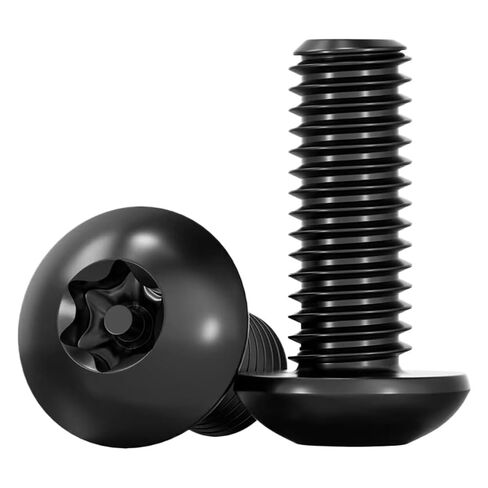 Black 304 Stainless Steel Torx Pan Lobe Six Round Head Tamper Proof with Pin Security Screw(8mm,M4 (20Pcs)) in Kuwait