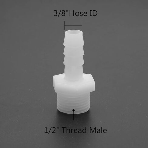 4 قطعة خرطوم بلاستيك وصلة بارب 3/8 "بارب-1/2" NPT ذكر الموضوع محول وصلة أنابيب الاتحاد in Kuwait