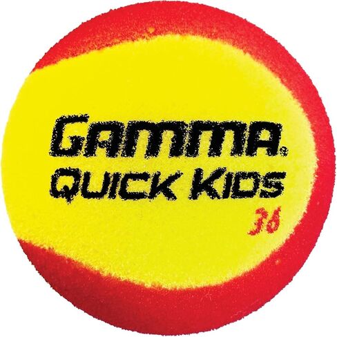 كرات تنس GAMMA Quick Kids للتدريب للأطفال والمبتدئين، قلب منخفض الضغط يقلل من السرعة والارتداد، رائع لممارسة التنس، معتمد من USTA وITF للآباء في بطولات 10 سنوات أو أقل in Kuwait