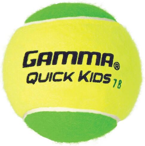 كرات تنس GAMMA Quick Kids للتدريب للأطفال والمبتدئين، قلب منخفض الضغط يقلل من السرعة والارتداد، رائع لممارسة التنس، معتمد من USTA وITF للآباء في بطولات 10 سنوات أو أقل in Kuwait