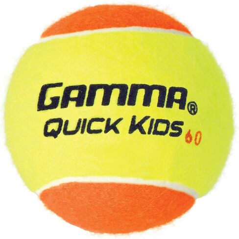 كرات تنس GAMMA Quick Kids للتدريب للأطفال والمبتدئين، قلب منخفض الضغط يقلل من السرعة والارتداد، رائع لممارسة التنس، معتمد من USTA وITF للآباء في بطولات 10 سنوات أو أقل in Kuwait