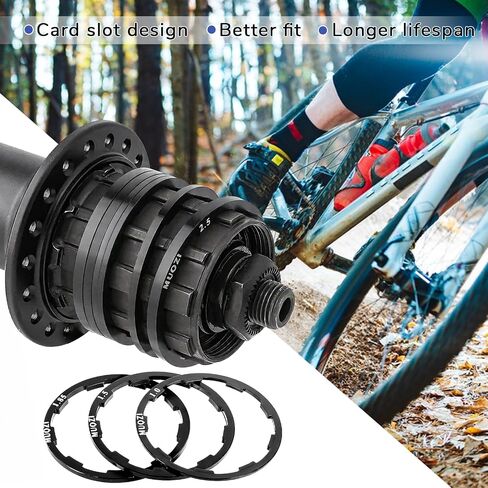 7pcs Bicycle Grooved Hub Washer Flywheel, Cassette Spacer Washer for Flywheel Headset Spacers for Bike 7/8/9/10/11 Speed Flywheels Hub Washers Size Options of 1/1.5/1.85/2/2.18/2.35/2.5 mm, Black in Kuwait