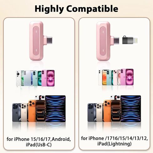 ميكروفون صغير لاسلكي وردي اللون لهاتف iPhone 15/16/17، وiPad، وAndroid، مع خاصية إلغاء الضوضاء، وميكروفون USB C محمول على شكل طية صدر لتسجيل الفيديو، ومدونة الفيديو، وTikTok، وYouTube - وردي وردي لمنشئي المحتوى in Kuwait
