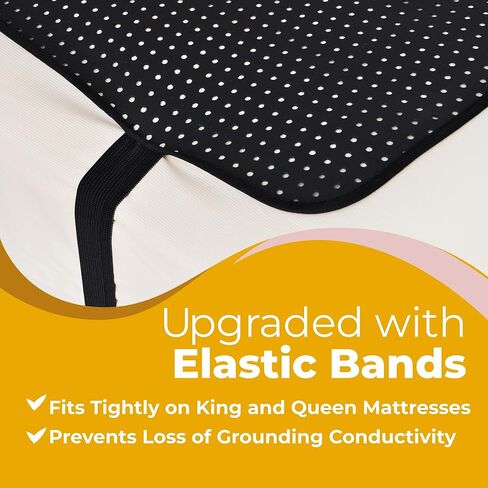 Grounding Sleeping Mat for Bed - Queen Size Mattress Cover Pads (27"x60") Product Kit for Feet Sleep Rest Yoga Workout Pain Relief Balance Wellness - Earth Connected Grounded Mat in Kuwait