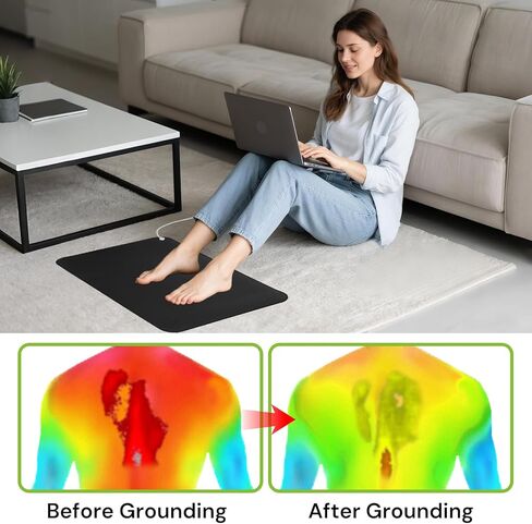 Conductive Grounding Mat, Grounding At Home, Grounding Mat for Sleep, Energy, Wellness, Earth Connection, Earth Mat Grounding Pad, 13 * 23.6Inch in Kuwait