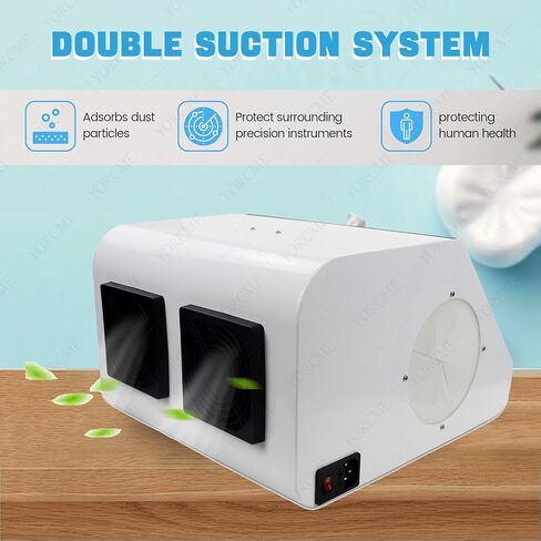 Fully Enclosed Dust Hood, Dental Dust Collector, with Dual Fans & LED Lights,Dental Tools, Desktop Containment Box, for Dental Labs Dust Protection for Professionals in Kuwait