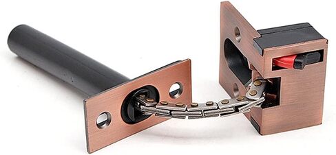 Hidden Theft Chain Bolt Door Hotel Invisible Buckle Room Locking Hasp 1Pcs(Gris) in Kuwait