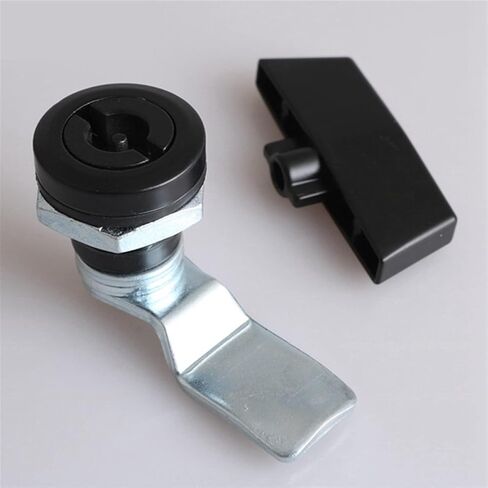 Black MS705-3D Cabinet Cam Lock Cylindrical Door Locks with Key for Distribution Box Industrial 1Pcs in Kuwait