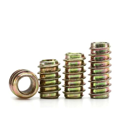 Wood Insert Nuts - Carbon Steel Unhead Threaded Rivet Nuts M6 M8 M10 for Furniture Assembly(50pcs,M8X12mm) in Kuwait