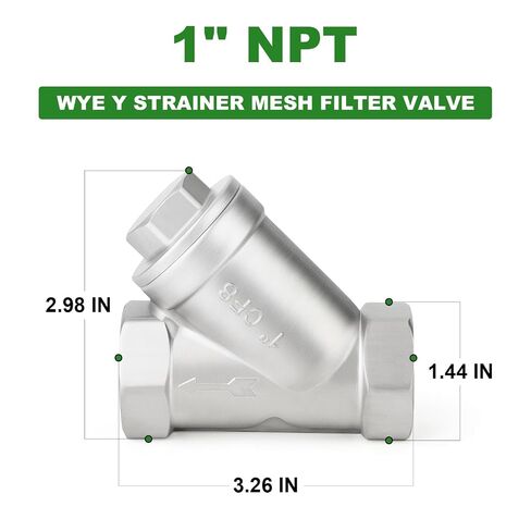 TAISHER 1 قطعة 304 الفولاذ المقاوم للصدأ 1 "NPT أنثى WYE Y مصفاة صمام مرشح شبكي CF8 WOG 800 in Kuwait