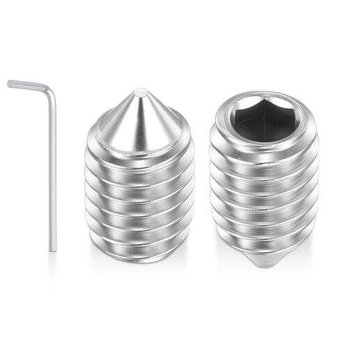 100 قطعة من براغي مجموعة المقابس المخروطية - [M6-1x10mm] 18-8 من الفولاذ المقاوم للصدأ بدون رأس مجموعة براغي ألين مع مفتاح ربط سداسي لمقبض الباب وتركيبات الحمام ورف المناشف in Kuwait