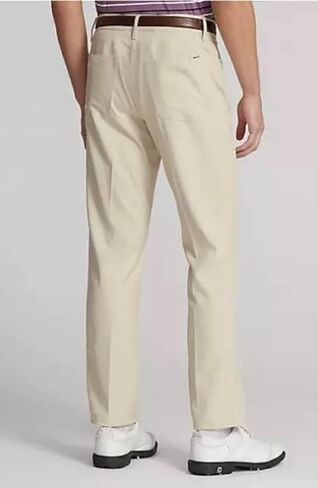 بنطال RLX Ralph Lauren للرجال مقاس مخصص للغولف 5 جيوب، رملي أساسي، 38X32 in Kuwait