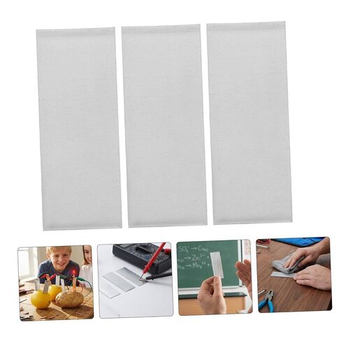 15pcs Pure Zinc Anode Sheets for Fruit Battery Experiment and Electroplating, Industrial-Grade Zinc Strips 5x5x0.1cm Size, Silver Metal Material for Lab Environments in Saudi Arabia