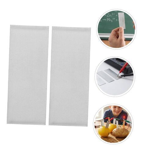 15pcs Pure Zinc Anode Sheets for Fruit Battery Experiment and Electroplating, Industrial-Grade Zinc Strips 5x5x0.1cm Size, Silver Metal Material for Lab Environments in Saudi Arabia