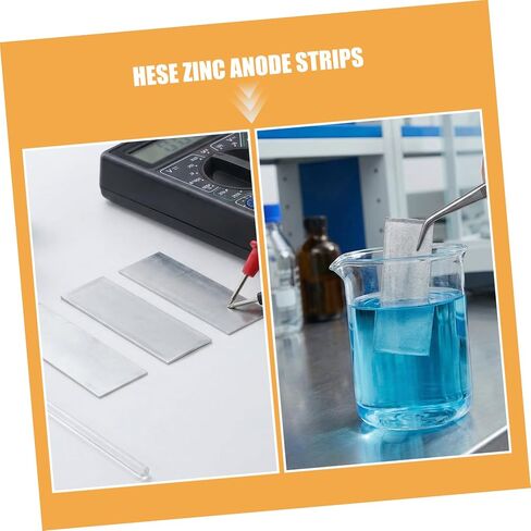 15pcs Zinc Plates for Battery Making and Fruit Battery Experiment Pure Zinc Anode Strips for Electroplating and Educational Demonstrations in Kuwait