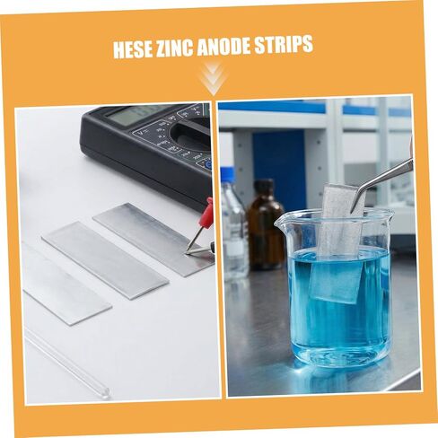 Veemoon Pure Zinc Anode Sheets Smooth Edges 15pcs for Electroplating and Fruit Battery Making Zinc Plates for Repeated Use in Lab Environments and Electroplating Supplies in Kuwait