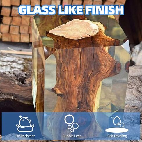Deep Pour Epoxy Resin 1.5 Gallon [NEW VRESION], Up to 6" Pour Depths Epoxy Resin, Bubble Free & Super-Gloss Flow Casting Resin, UV Resistant Epoxy for Wood Table, River Table, Countertops in Kuwait