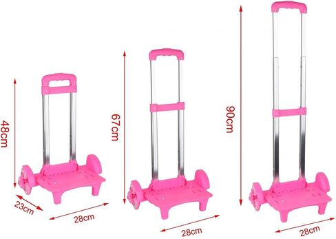 Stair Climbing Cart Folding Hand Cart with 6 Wheels Climbing Triangle Wheel Aluminium Trolley for Show Exhibitors, Pink in Kuwait
