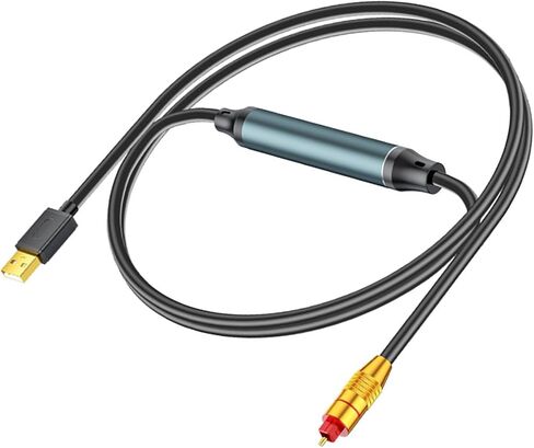 USB إلى محول الصوت البصري USB إلى الألياف الضوئية الصوت منفذ SPDIF اتصال محولات كابل للكمبيوتر المحمول in Kuwait