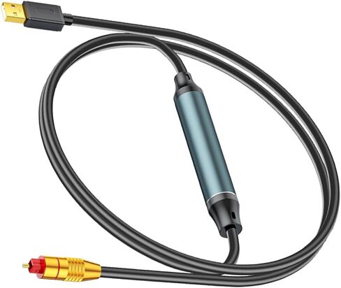 USB إلى محول الصوت البصري USB إلى الألياف الضوئية الصوت منفذ SPDIF اتصال محولات كابل للكمبيوتر المحمول in Kuwait