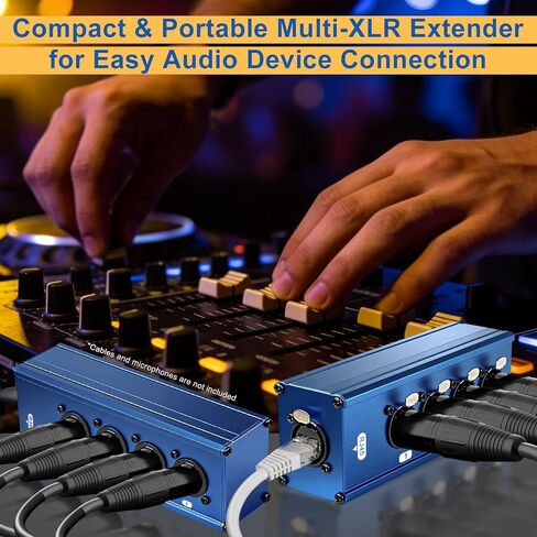 4Pack XLR over Ethernet 4 Channel Audio over Ethernet XLR to Cat5 Adapter, Dmx Network Extender XLR TRS to RJ45 Ethercon Cat 5 Cat6 Long Distance Audio Signal Transmission Extension in Saudi Arabia