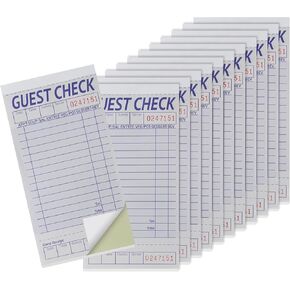 24 Pack Guest Checks Book，Server NotePads, 2-Part Carbonless Order Pads for Restaurants, Server, Waitress, 50 Sets Per Server Pads in Saudi Arabia