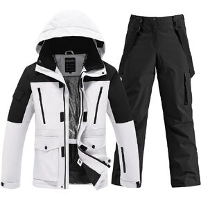 YEEFINE Men's Ski Suit Two Piece Insulated Snowsuits Snow Jacket and Pants Set Waterproof Winter Snowboard Suits Outdoor in Saudi Arabia