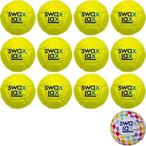 مجموعة كرات تدريب لاكروس صفراء من SWAX LAX - كرات تدريب داخلية وخارجية ذات ارتداد أقل وارتدادات أقل - نفس الحجم والوزن مثل كرة لاكروس التنظيمية ولكنها ناعمة in Kuwait