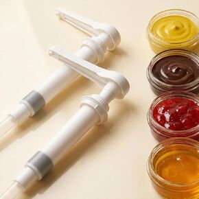 Universal 2-Pack Replacement Pumps for Nacho Cheese/Hot Fudge/Syrup Dispensers – Compatible with 2.2Qt-7.6Qt Sauce Warmers for Fudge – Concession, Restaurant Use, Cheese, Caramel – Food Grade Plastic in Saudi Arabia
